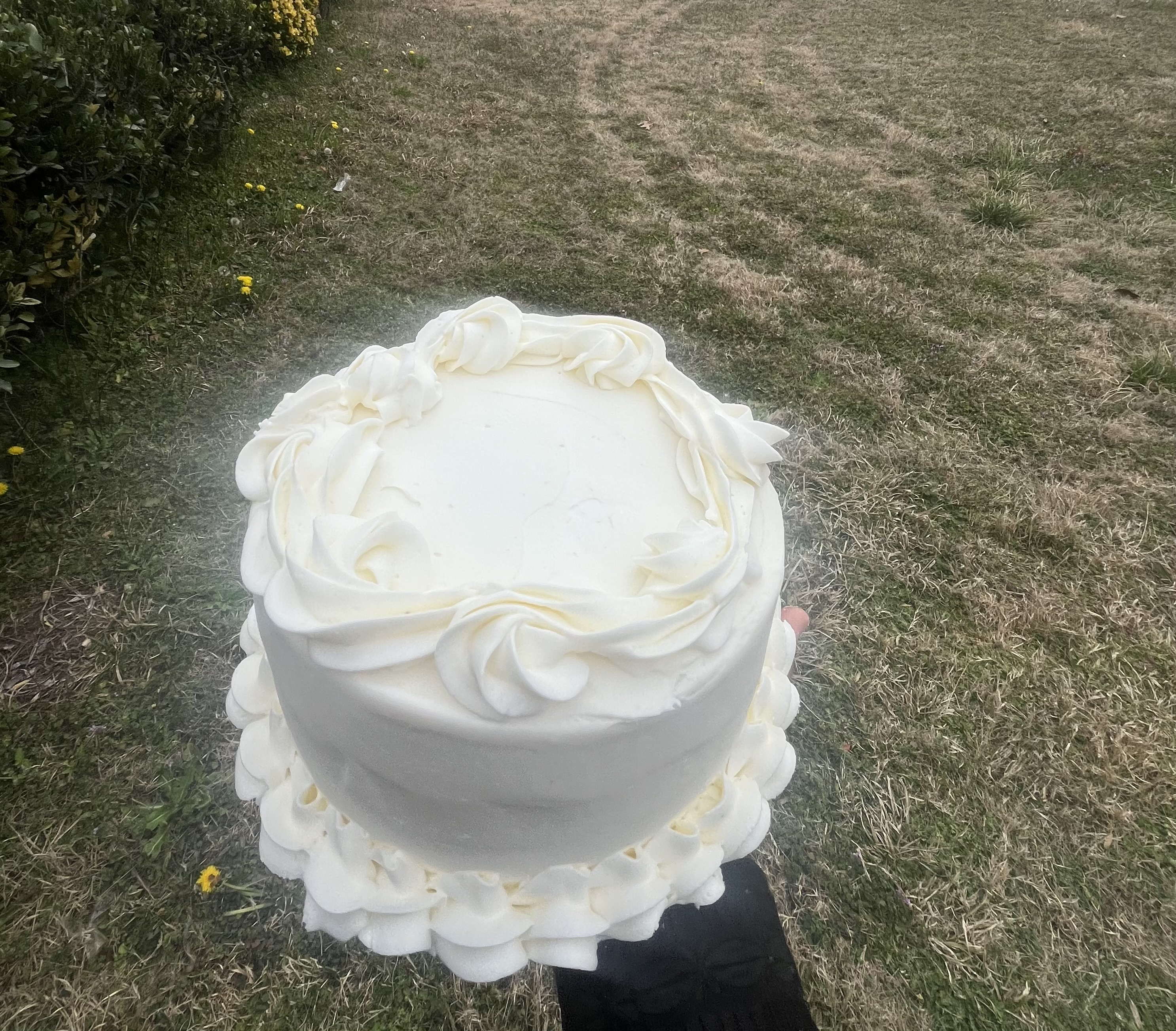 Custom, White Decorated Cake